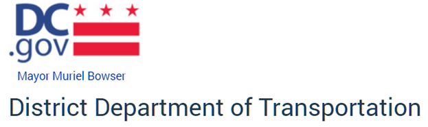 Washington DC Govermment Logo for DDOT Dept of Transportation for the District of Colombia.