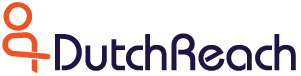 Dutch Reach Logo with inline orange icon preceding dark blue text on clear background.