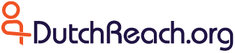 Dutch Reach URL Logo with inline orange icon preceding website URL in dark blue text on clear background.